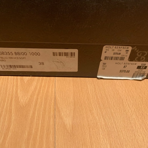 Authentic Gucci Vitelli Vernice Soft Nero wedge sandals - Picture 4 of 4